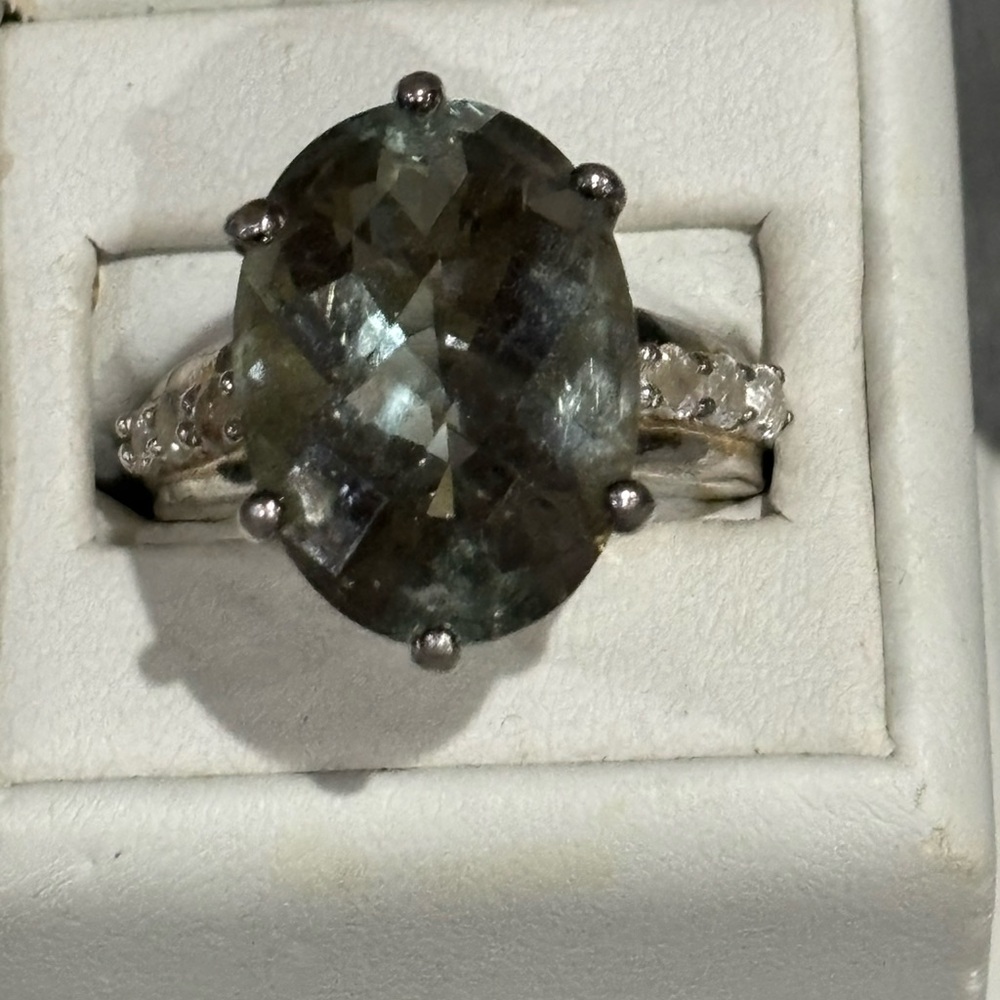 Chuck Clemency STS Prasiolite ring